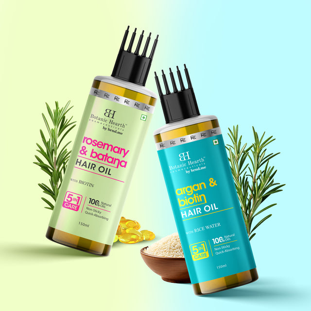 Argan Biotin & Rosemary Batana - Hair Oil Set of 2