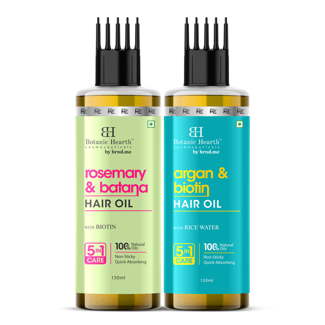 Argan Biotin & Rosemary Batana - Hair Oil Set of 2