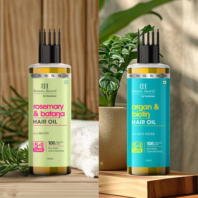 Argan Biotin & Rosemary Batana - Hair Oil Set of 2