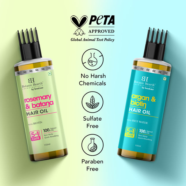 Argan Biotin & Rosemary Batana - Hair Oil Set of 2