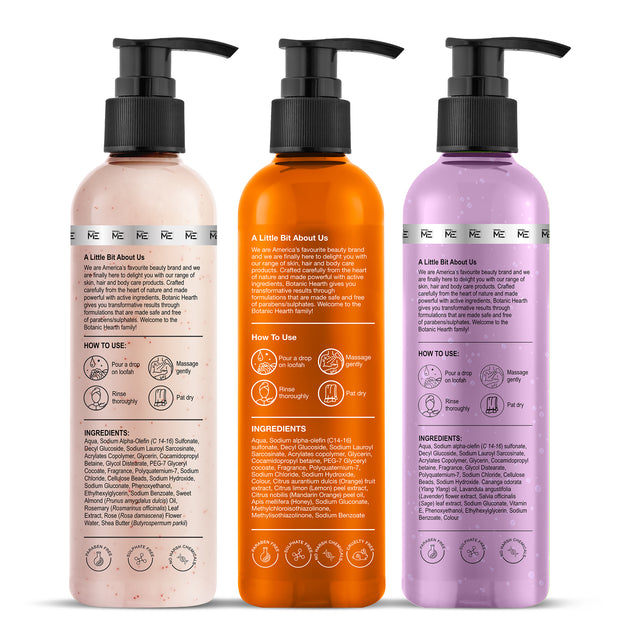 Skin Hydrating & Glow Boosting Body Wash Set (Pack of 3)