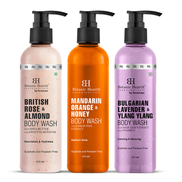 Skin Hydrating & Glow Boosting Body Wash Set (Pack of 3)