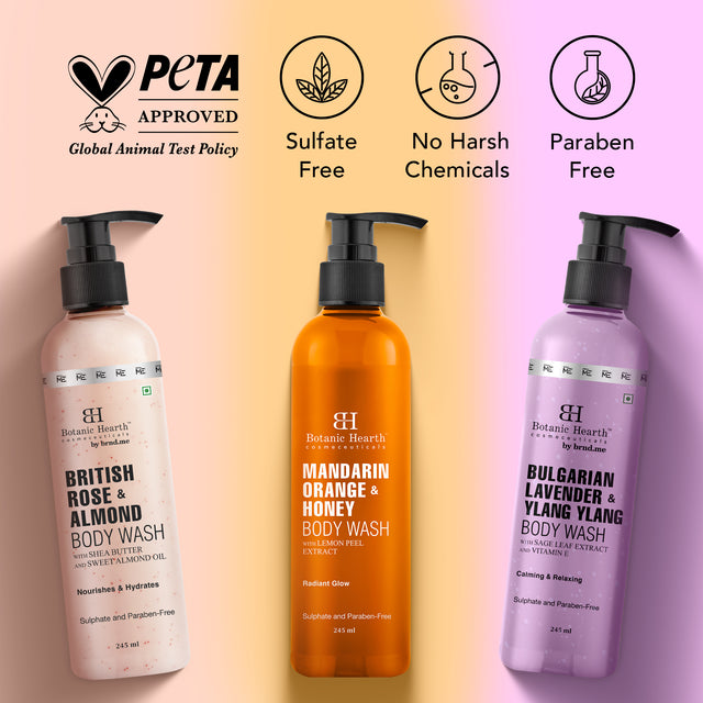 Skin Hydrating & Glow Boosting Body Wash Set (Pack of 3)