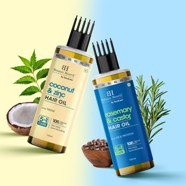 Coconut Zinc & Rosemary Castor - Hair Oil Set of 2