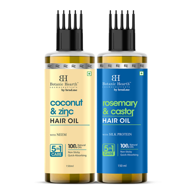 Coconut Zinc & Rosemary Castor - Hair Oil Set of 2