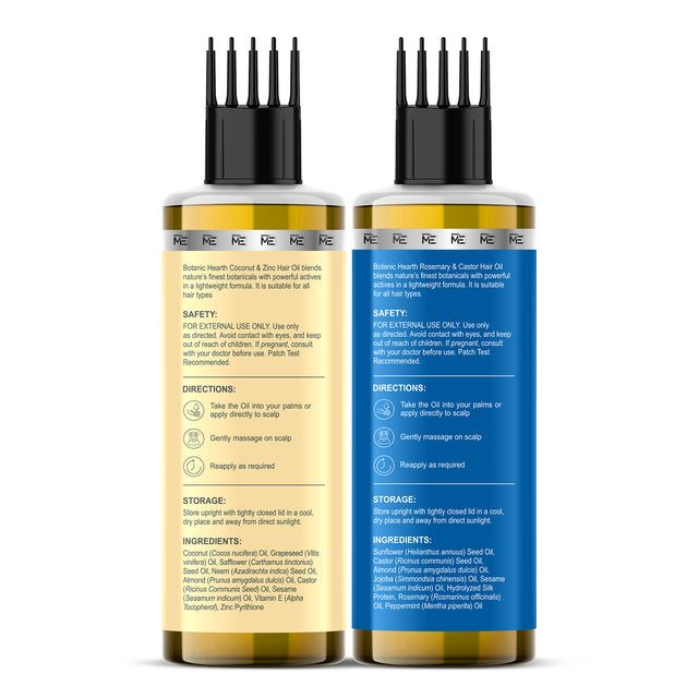 Coconut Zinc & Rosemary Castor - Hair Oil Set of 2