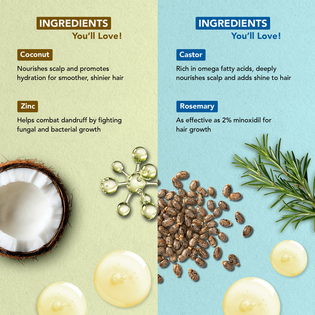 Coconut Zinc & Rosemary Castor - Hair Oil Set of 2