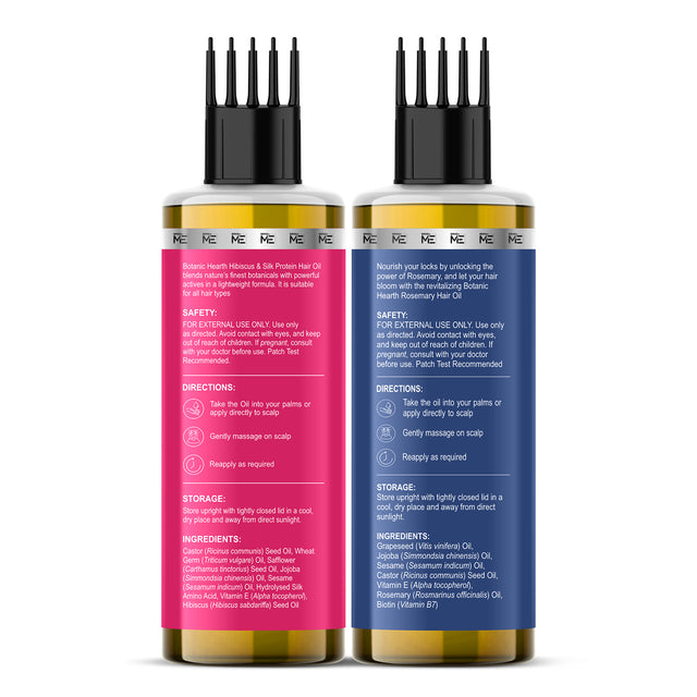 Pure Rosemary & Hibiscus Silk Protein - Hair Oil Set of 2