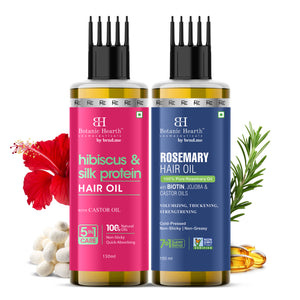 Pure Rosemary & Hibiscus Silk Protein - Hair Oil Set of 2