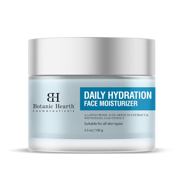 Botanic Hearth Daily Hydration Moisturizer for Face with Hyaluronic Acid & Green Tea Extract - 100g | Moisturizer for Dry Skin | Face Cream for Women & Men | For All Skin Types
