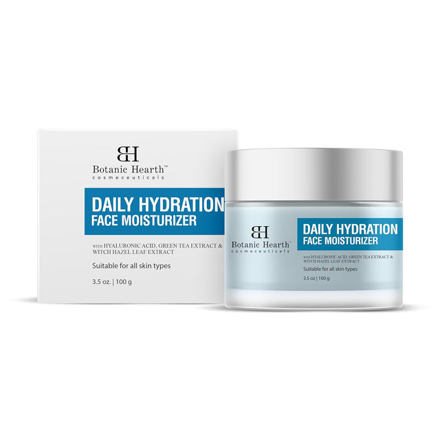Botanic Hearth Daily Hydration Moisturizer for Face with Hyaluronic Acid & Green Tea Extract - 100g | Moisturizer for Dry Skin | Face Cream for Women & Men | For All Skin Types