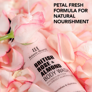 Botanic Hearth British Rose & Almond Body Wash, 245ml