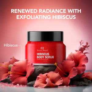 Hibiscus Body Scrub | Exfoliating Body Scrub for Brighter, Smoother, Hydrated & Moisturized Skin | For All Skin Types | For Body & Feet | For Women & Men | 283 g