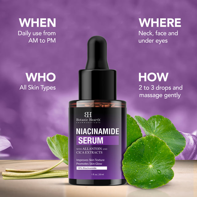 10% Niacinamide Face Serum with Zinc PCA, Cica & Hyaluronic Acid | 30 ml