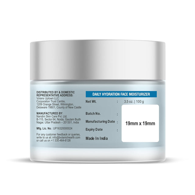 Botanic Hearth Daily Hydration Moisturizer for Face with Hyaluronic Acid & Green Tea Extract - 100g | Moisturizer for Dry Skin | Face Cream for Women & Men | For All Skin Types