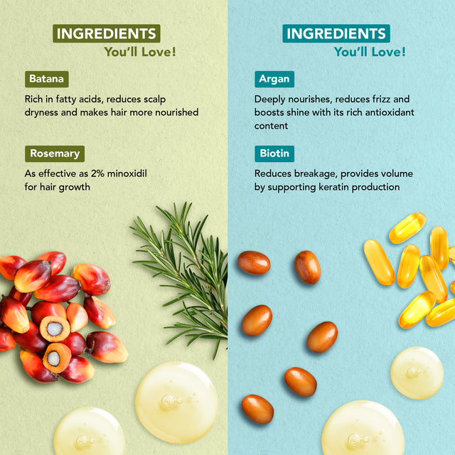 Argan Biotin & Rosemary Batana - Hair Oil Set of 2