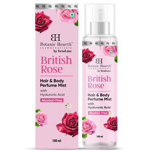 Botanic Hearth British Rose Hair and Body Perfume Mist 100ml 