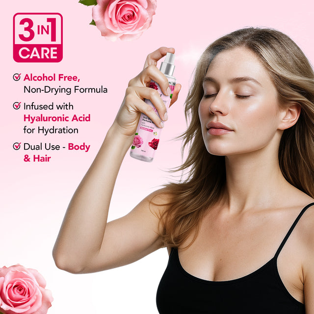 Botanic Hearth British Rose Hair and Body Perfume Mist 100ml 