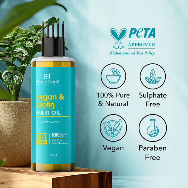 Argan & Biotin Hair Oil with Vitamin E - 150 ml