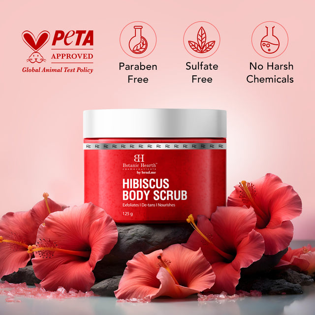 Hibiscus Body Scrub with Green Tea & AloeVera Extract