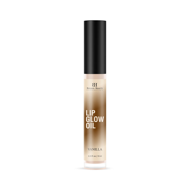 Botanic Hearth Lip Glow Oil with Vanilla flavor | Moisturizing & Hydrating Lip Gloss Oil for Dry Lips | Transparent Gloss | Lightweight & Non Greasy | 10 ml