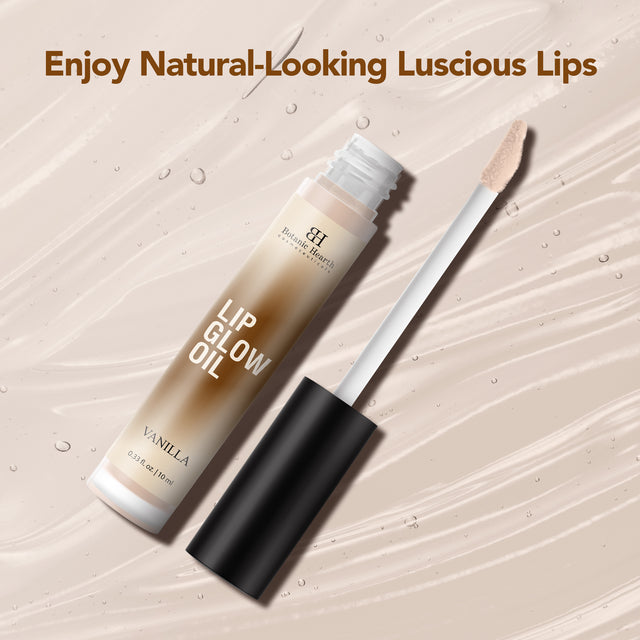 Botanic Hearth Lip Glow Oil with Vanilla flavor | Moisturizing & Hydrating Lip Gloss Oil for Dry Lips | Transparent Gloss | Lightweight & Non Greasy | 10 ml