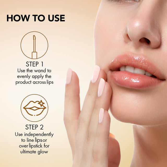 Botanic Hearth Lip Glow Oil with Vanilla flavor | Moisturizing & Hydrating Lip Gloss Oil for Dry Lips | Transparent Gloss | Lightweight & Non Greasy | 10 ml