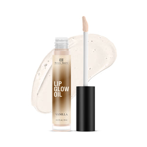 Botanic Hearth Lip Glow Oil with Vanilla flavor | Moisturizing & Hydrating Lip Gloss Oil for Dry Lips | Transparent Gloss | Lightweight & Non Greasy | 10 ml