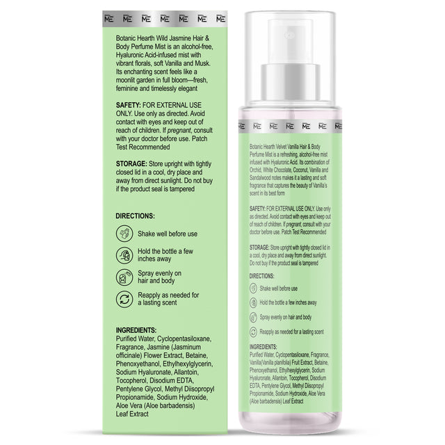 Botanic Hearth Wild Jasmine Hair and Body Perfume Mist 100ml 