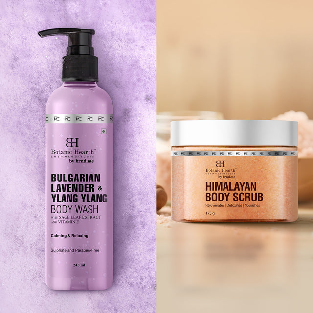 Bulgarian Lavender Bodywash & Himalayan Scrub Combo (Set of 2)