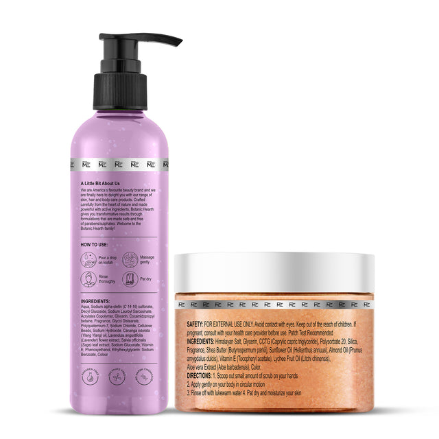 Bulgarian Lavender Bodywash & Himalayan Scrub Combo (Set of 2)