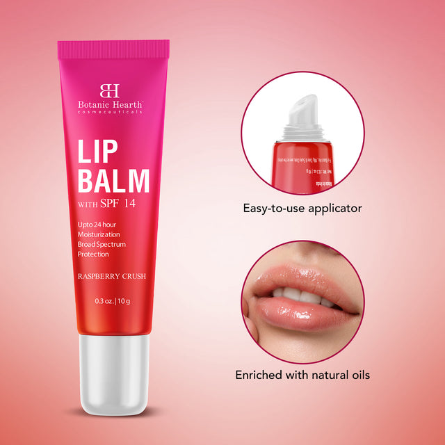 Raspberry SPF Lip Balm with Jojoba Oil, Vitamin E & Allantoin