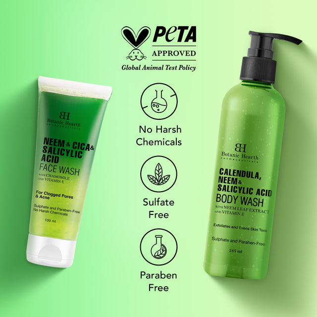 Neem & Salicylic Acid Bodywash & Facewash (Pack of 2)