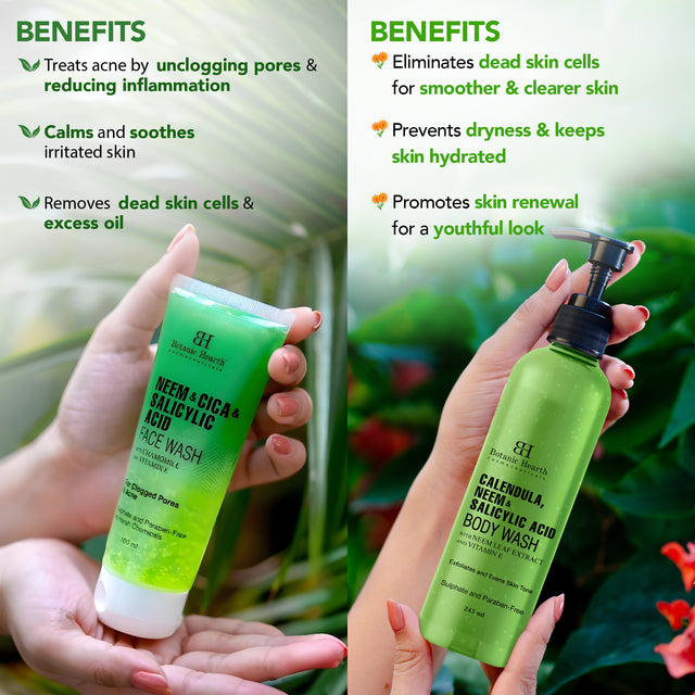 Neem & Salicylic Acid Bodywash & Facewash (Pack of 2)