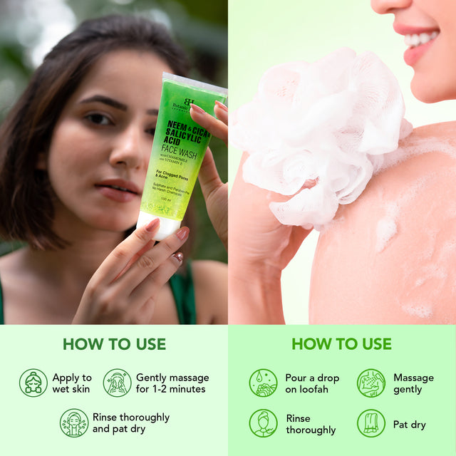 Neem & Salicylic Acid Bodywash & Facewash (Pack of 2)