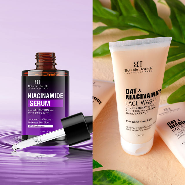 Botanic Hearth Niacinamide Face Serum 30ml with Oat & Niacinamide Face wash 100ml