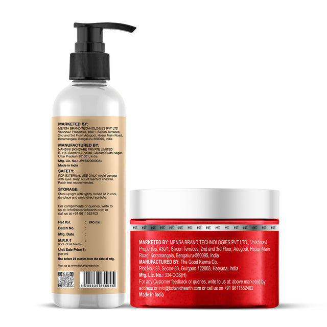 Oat & Niacinamide Bodywash & Hibiscus Scrub Combo (Set of 2)