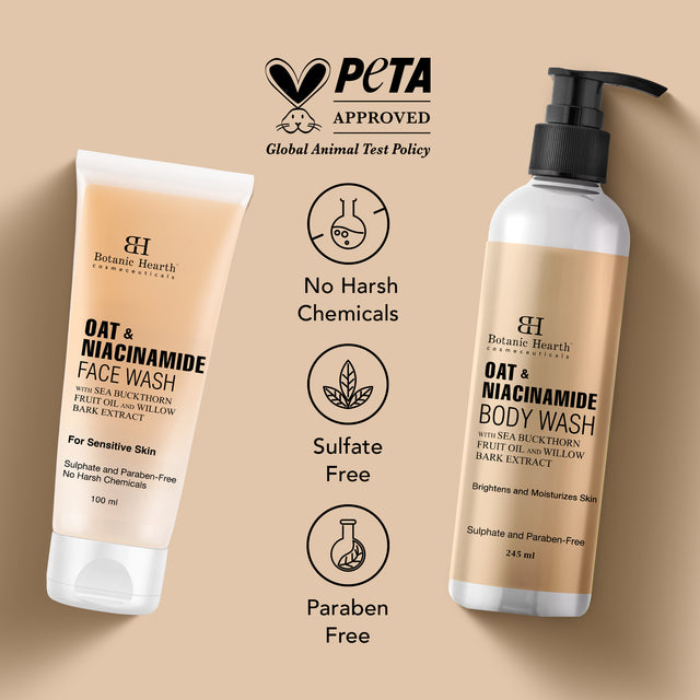 Oat & Niacinamide Bodywash - Facewash (Pack of 2)