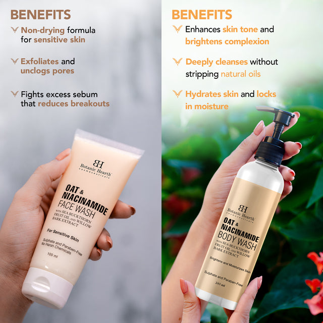 Oat & Niacinamide Bodywash - Facewash (Pack of 2)