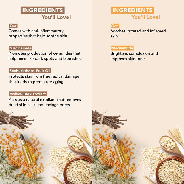 Oat & Niacinamide Bodywash - Facewash (Pack of 2)