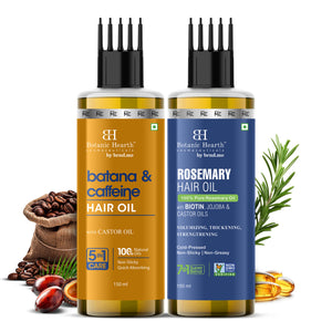 Rosemary Hair Oil & Batana Caffeine - Hair Oil Set of 2