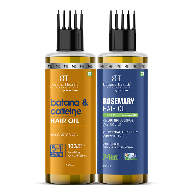Rosemary Hair Oil & Batana Caffeine - Hair Oil Set of 2