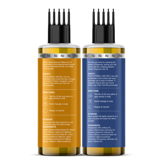 Rosemary Hair Oil & Batana Caffeine - Hair Oil Set of 2