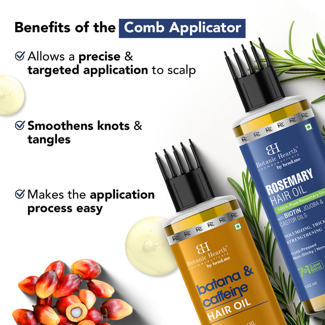 Rosemary Hair Oil & Batana Caffeine - Hair Oil Set of 2