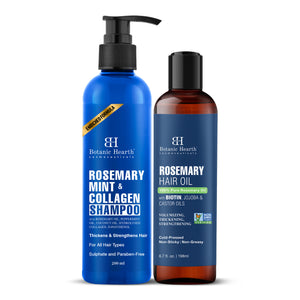Botanic Hearth Rosemary Shampoo 200ml with Rosemary Hair Oil 198ml