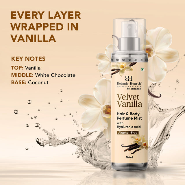 Botanic Hearth Velvet Vanilla Hair and Body Perfume Mist 100ml 